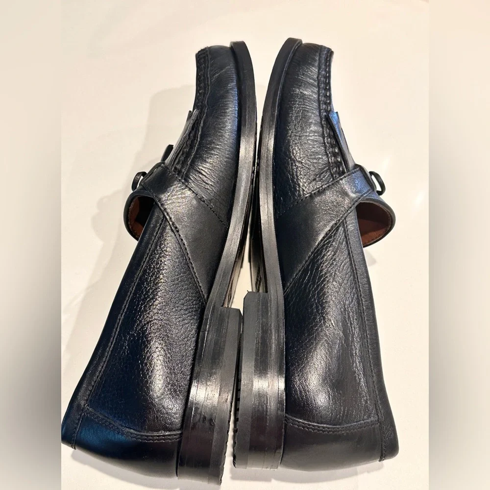 Johnston & Murphy Aragon‎ Black Leather Men's Loafers 10M
